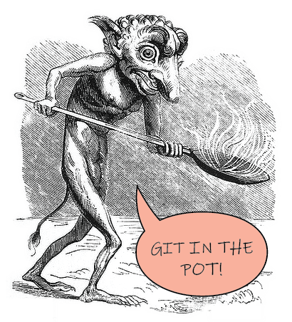 illustration of a goblin holding a pan
