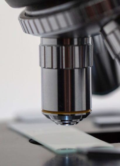 close up of a microscope