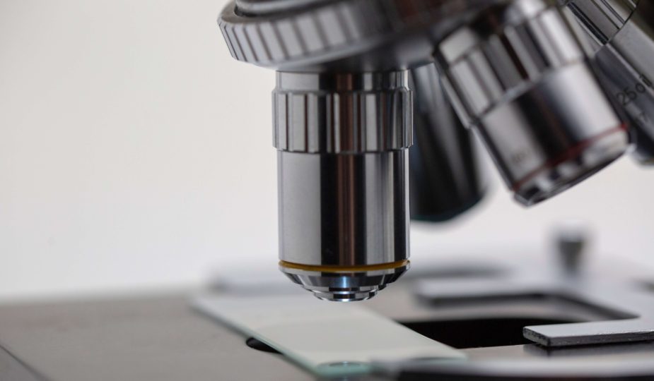 close up of a microscope