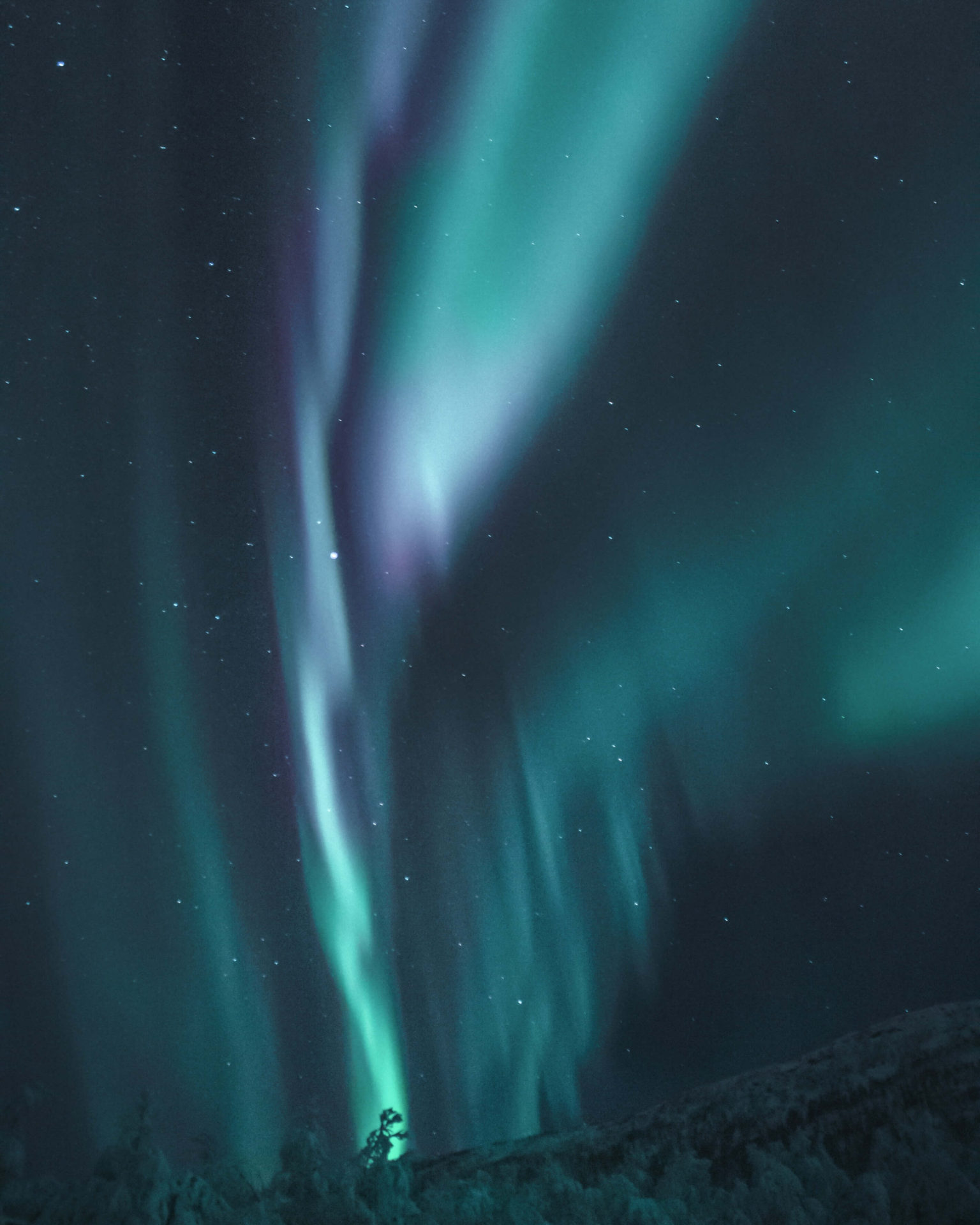 northern lights at night