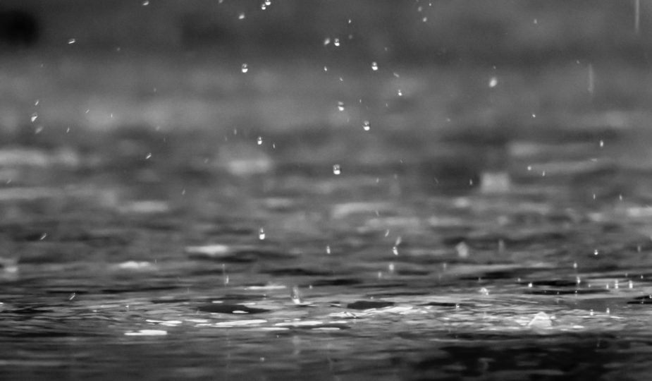 raindrops falling onto the ground