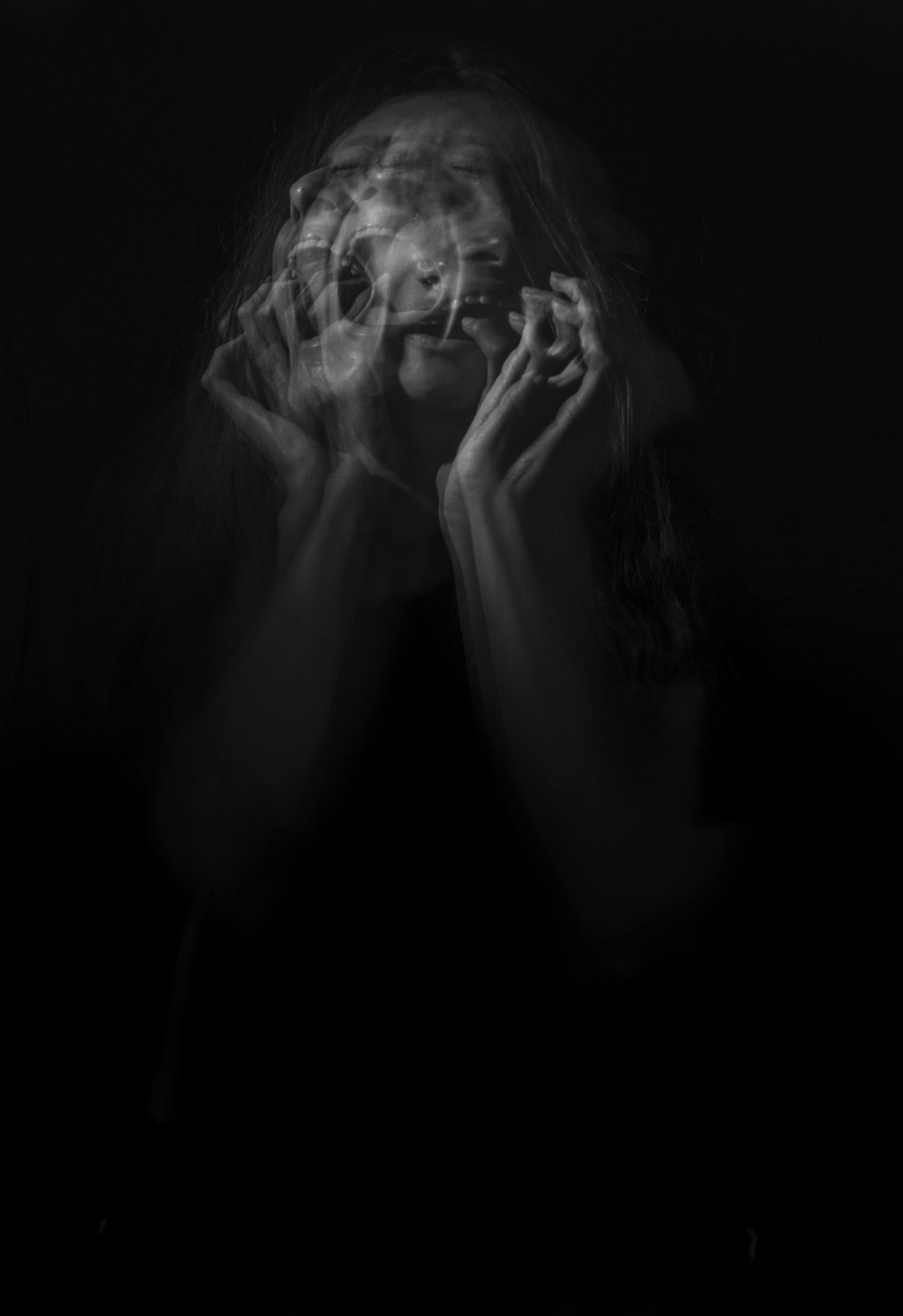 a woman screaming