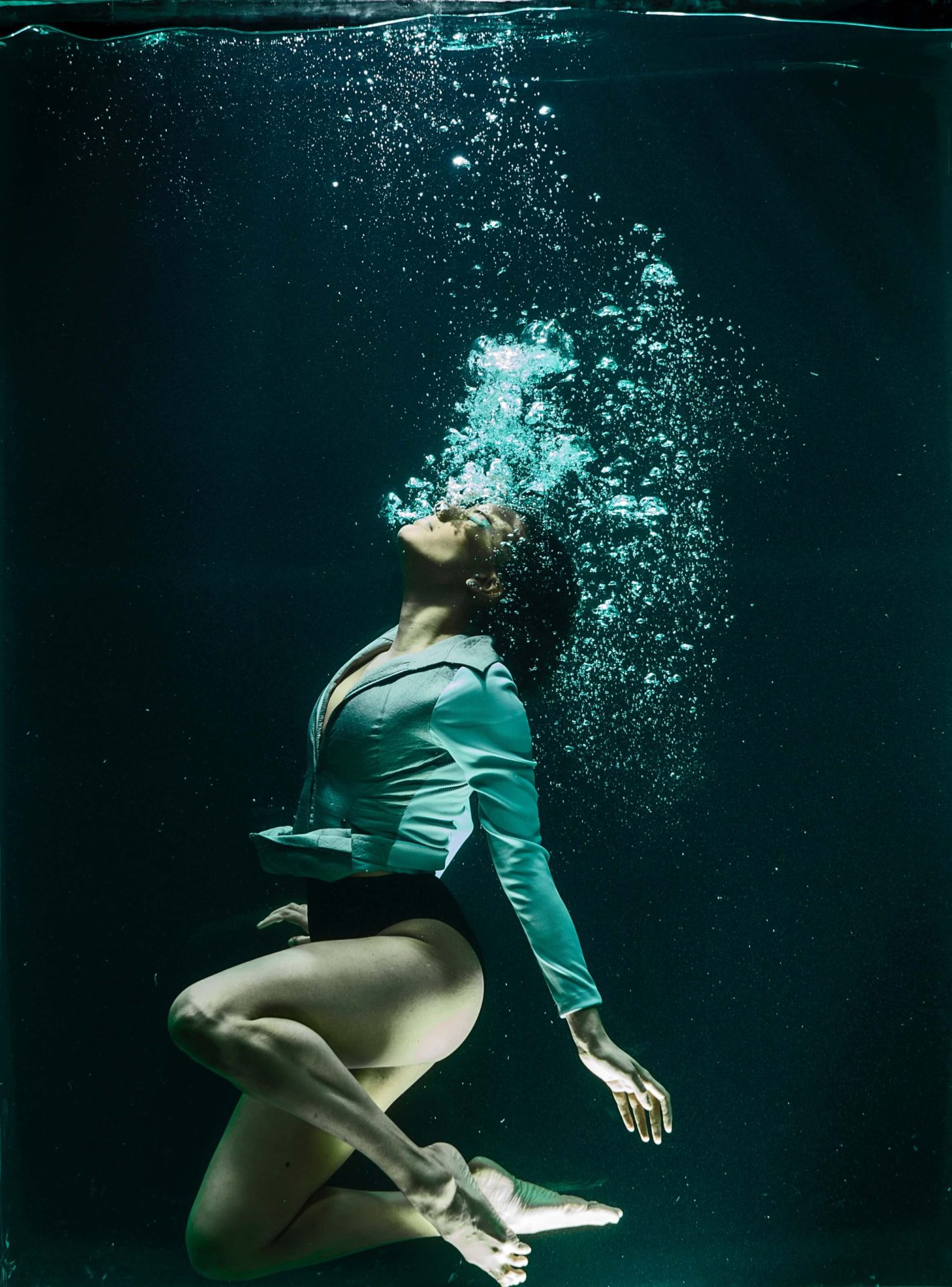 woman underwater