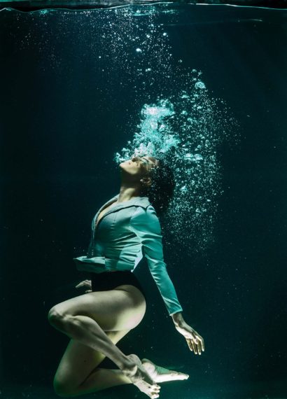 woman underwater