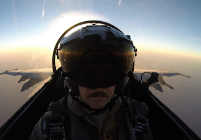 Image of author's brother flying.